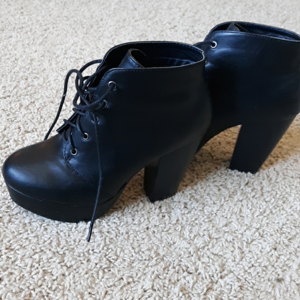 Black Platform Booties